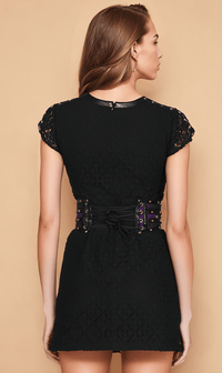 Brocade Corset Belt with Zipper – Gothic Waist Cincher