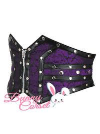 Brocade Corset Belt with Zipper – Gothic Waist Cincher