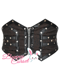 Brocade Corset Belt with Zipper – Gothic Waist Cincher