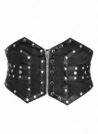 Brocade Corset Belt with Zipper – Gothic Waist Cincher