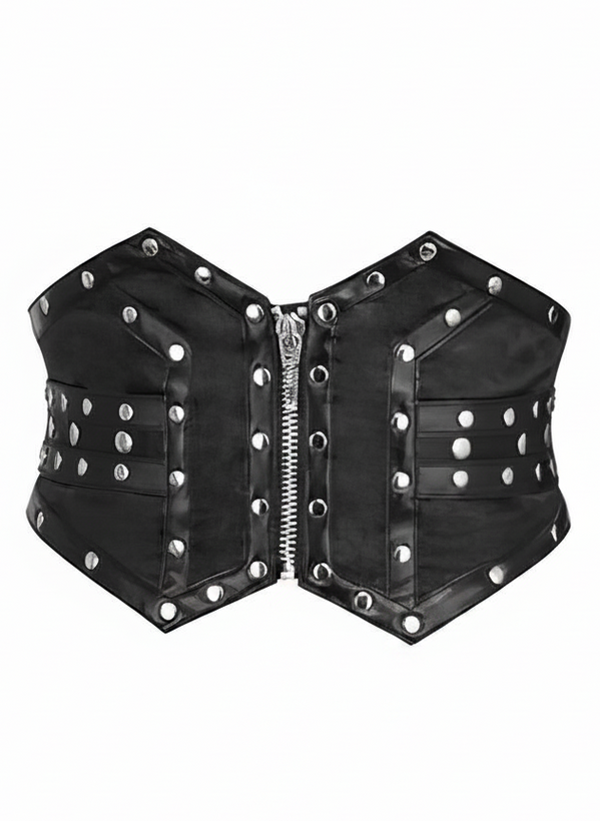 Brocade Corset Belt with Zipper – Gothic Waist Cincher