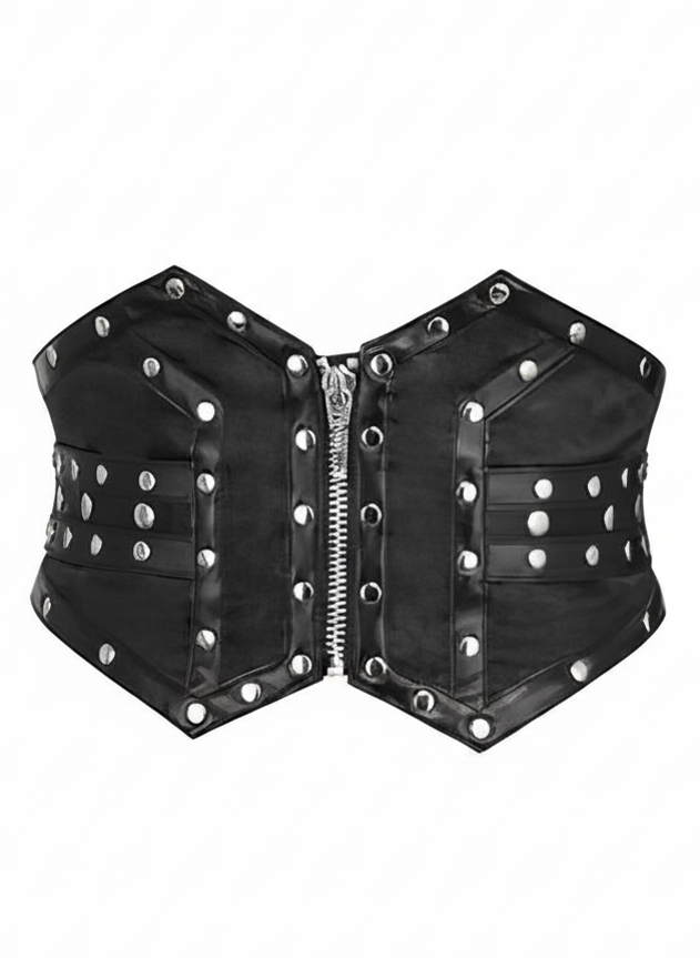 Brocade Corset Belt with Zipper – Gothic Waist Cincher