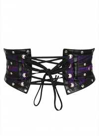 Brocade Corset Belt with Zipper – Gothic Waist Cincher