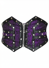Brocade Corset Belt with Zipper – Gothic Waist Cincher