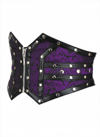 Brocade Corset Belt with Zipper – Gothic Waist Cincher