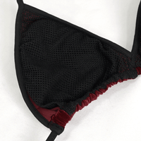 Wine Red Velvet Pentagram Bikini – Alternative Style Swimwear